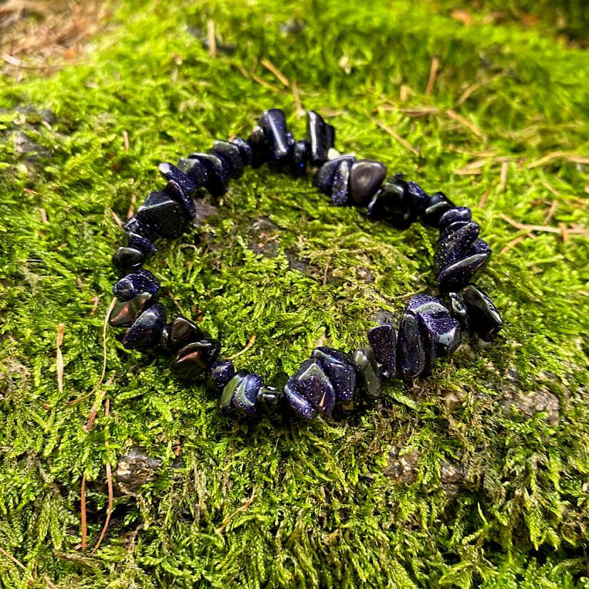 Náramek Modrý živec (goldstone)