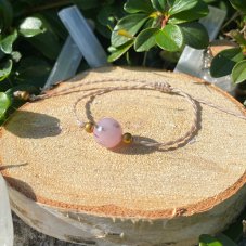 Macrame náramek 1 krystal (kroucená šňůrka)