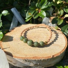 Macrame náramek 5 krystalů (kroucený úvaz)