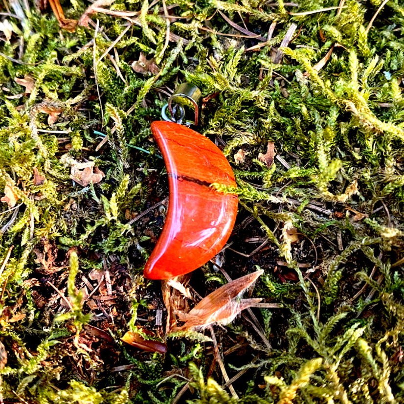 Přívěsek krystalový měsíc - Krystal: Aventurín