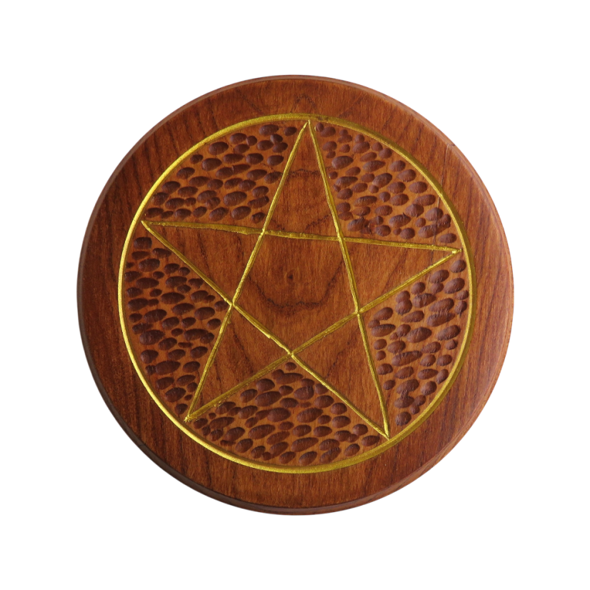 Dřevěný pentagram na oltář č.7
