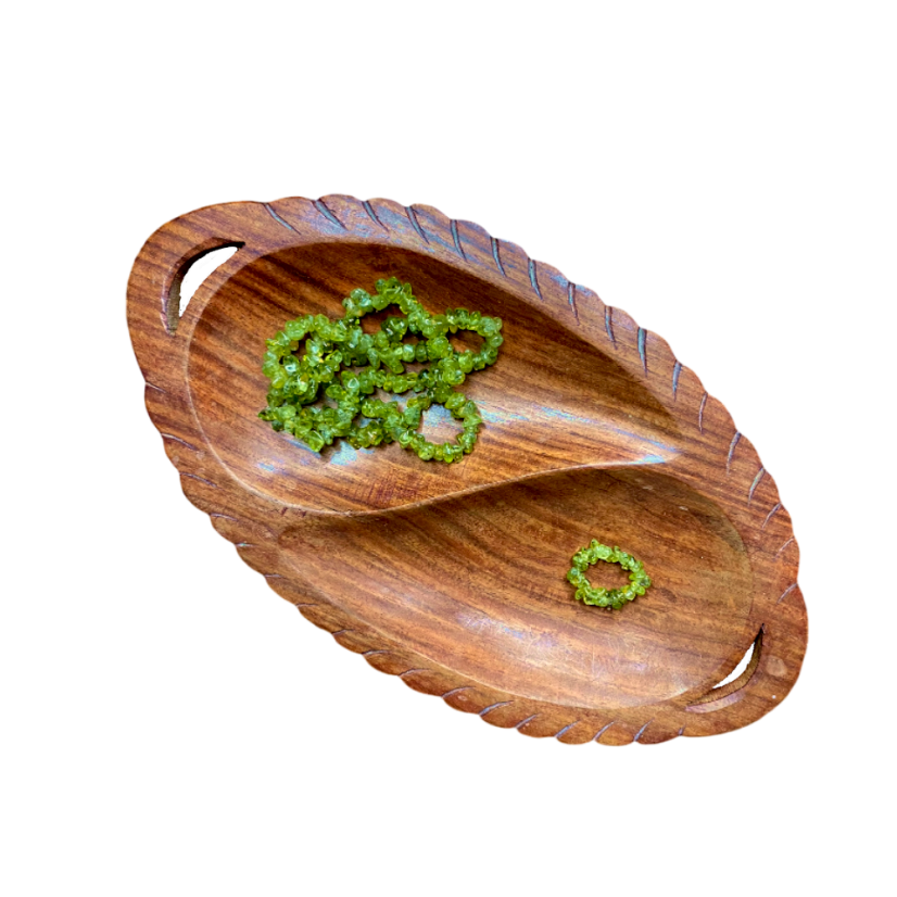 Prstýnek Olivín (Peridot) - Velikost: Velký
