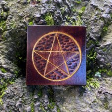 Dřevěný pentagram na oltář č.1