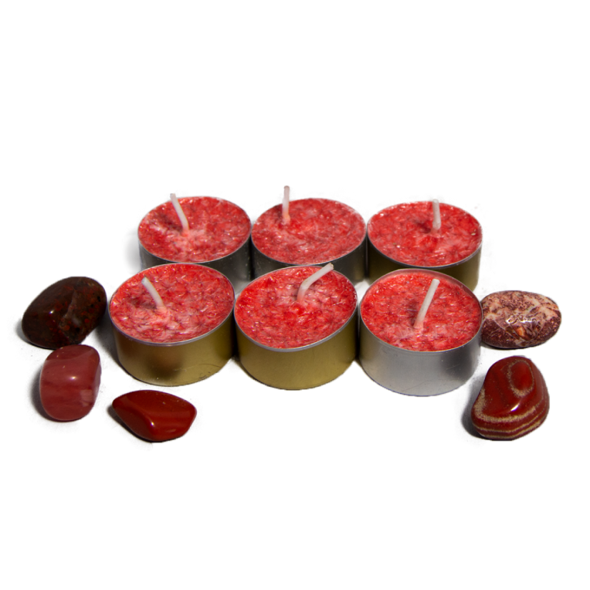 Čajové svíčky s kalíškem (set 6ks) - Barva: Černá