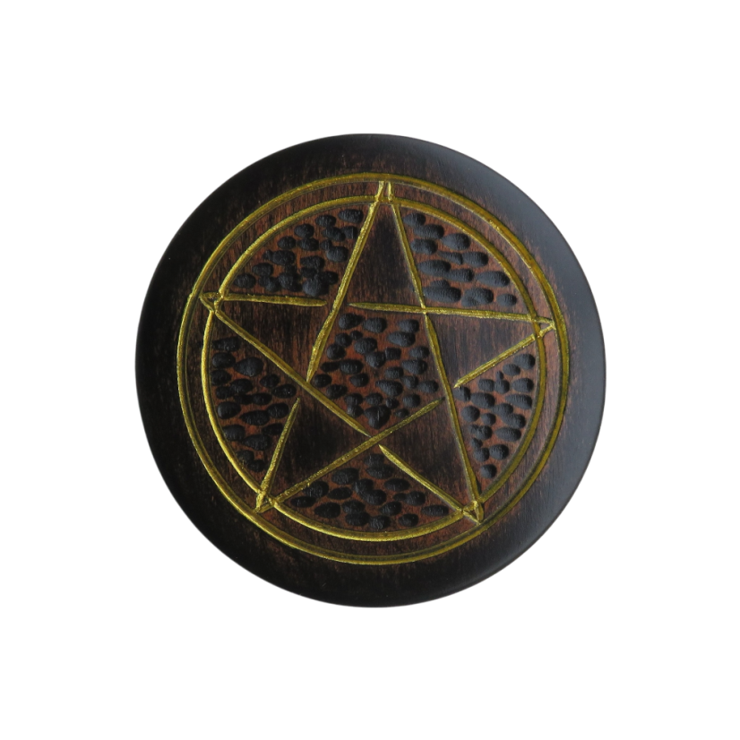 Dřevěný pentagram na oltář č.10