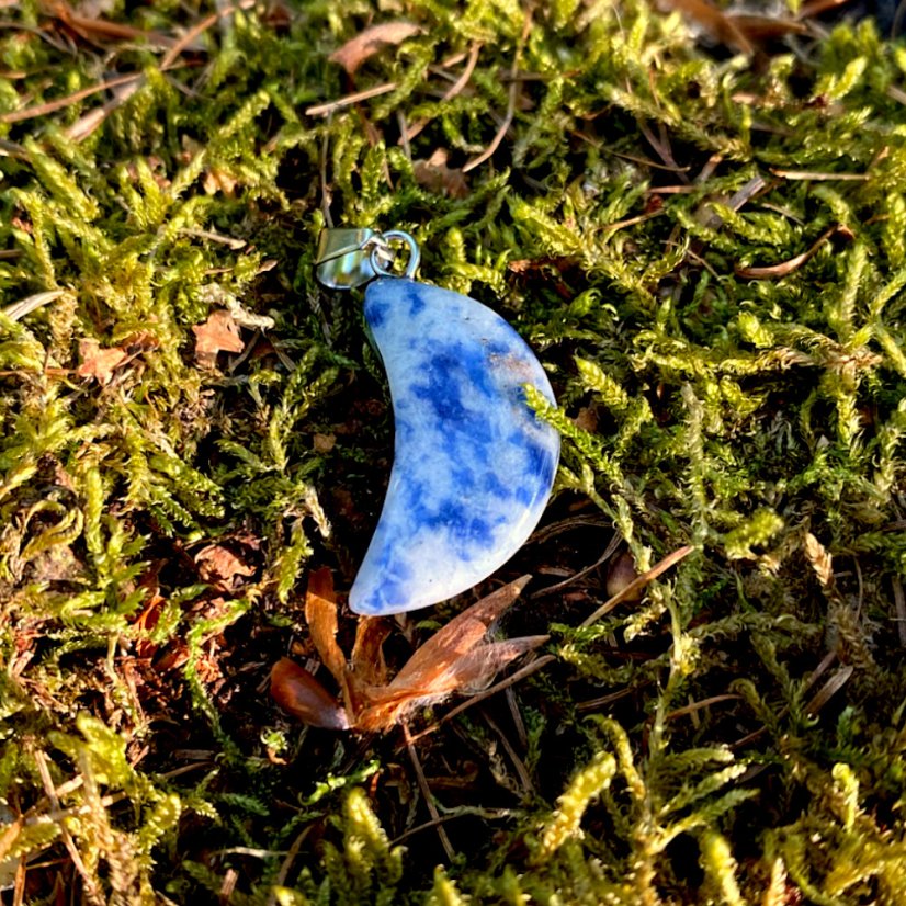 Přívěsek krystalový měsíc - Krystal: Aventurín