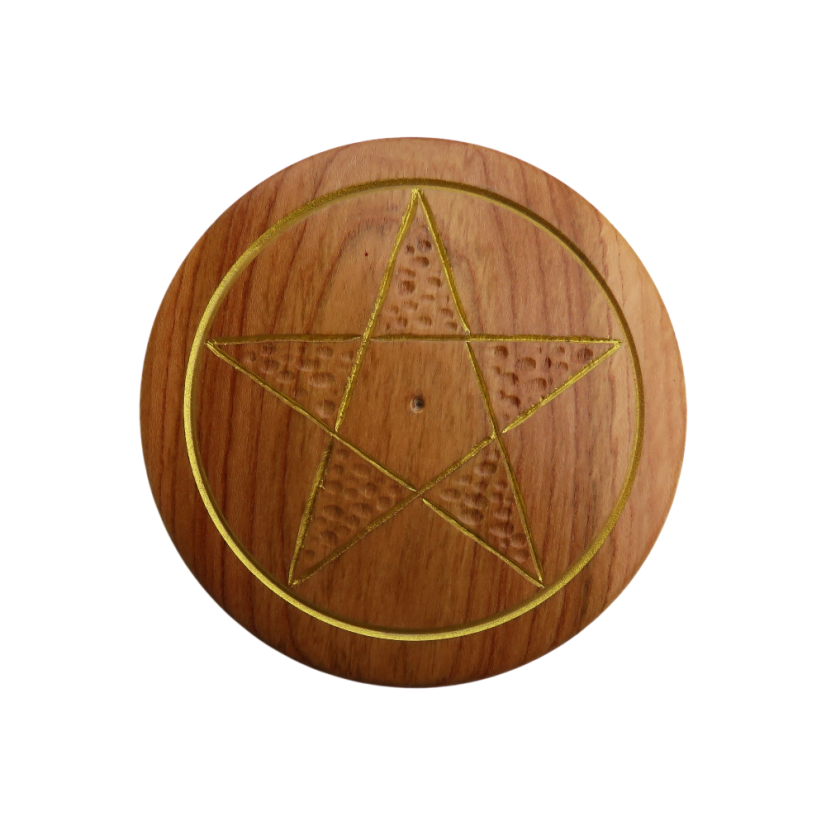 Dřevěný pentagram na oltář č.8