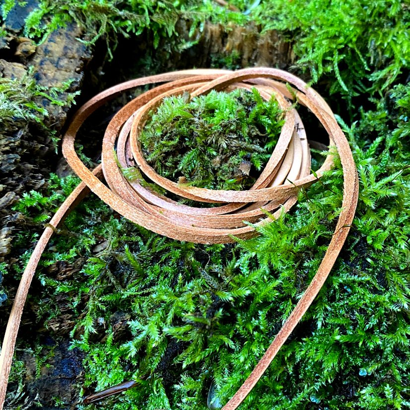 Kožený řemínek 3 mm - Barva: Černá