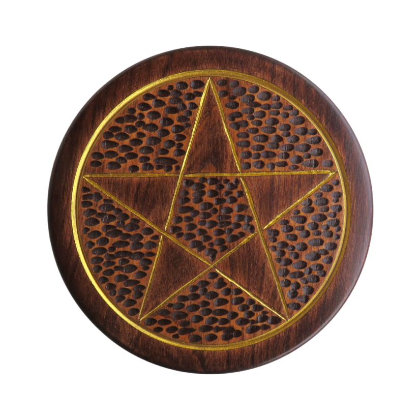 Dřevěný pentagram na oltář č.4