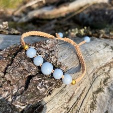 Macrame náramek 5 krystalů