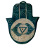 Vyřezávaný minerální stojánek Hamsa - Čakry: Krční čakra