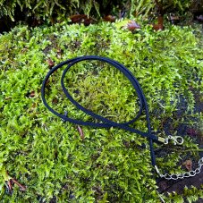 Šňůrka s karabinkou imitace kůže 45 cm