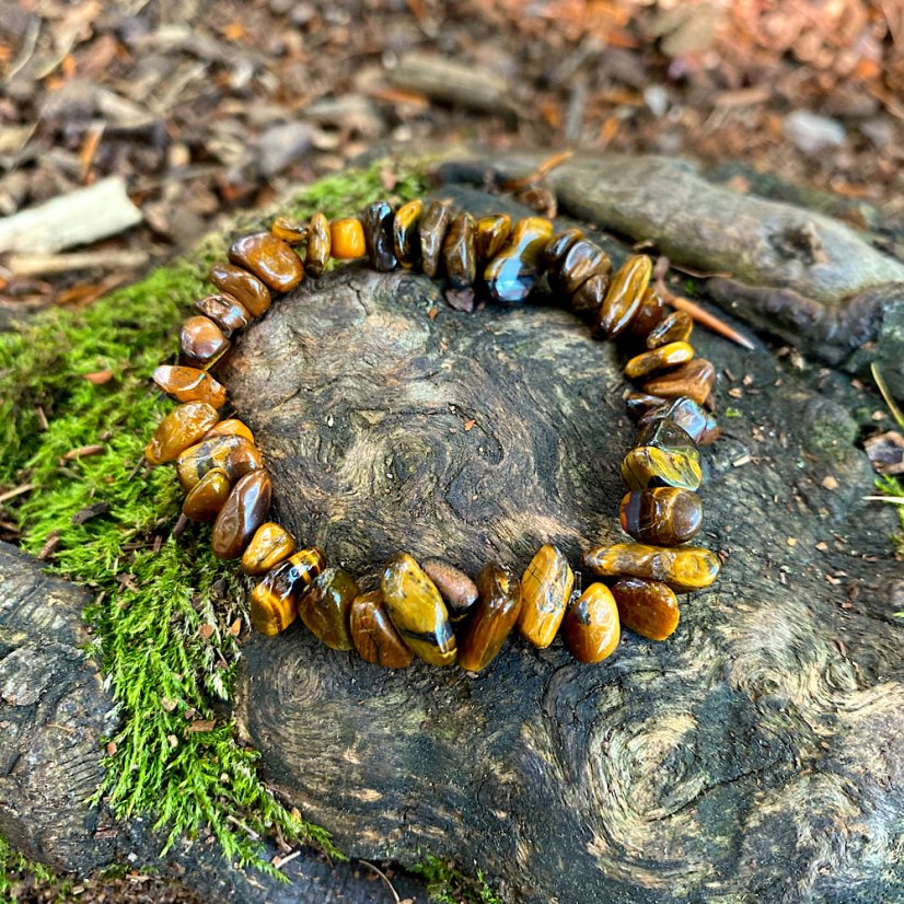 Náramek Tygří oko - Velikost: XL