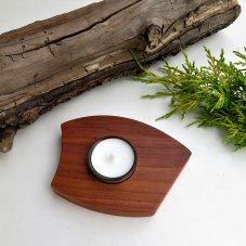 Dřevěný svícen na čajovou svíčku č.66