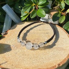 Macrame náramek 5 krystalů
