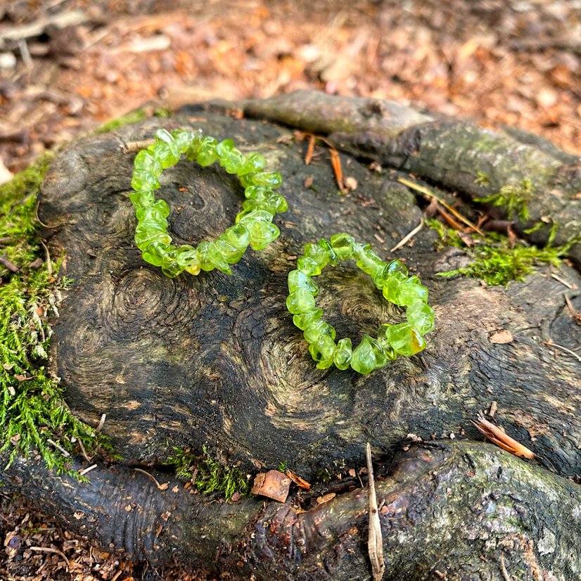 Prstýnek Olivín (Peridot) - Velikost: Velký