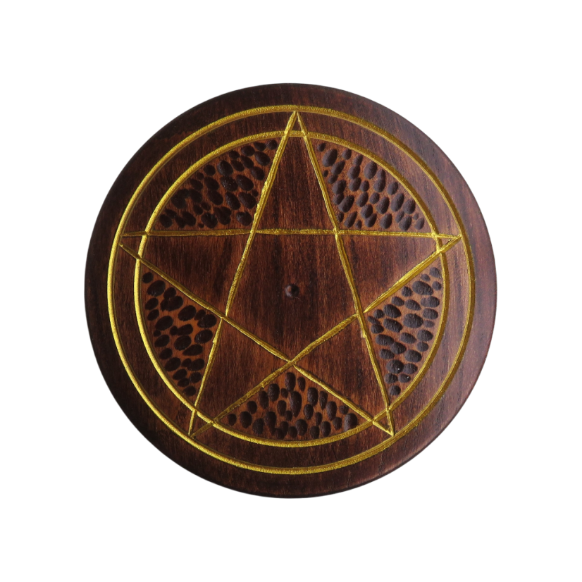 Dřevěný pentagram na oltář č.6