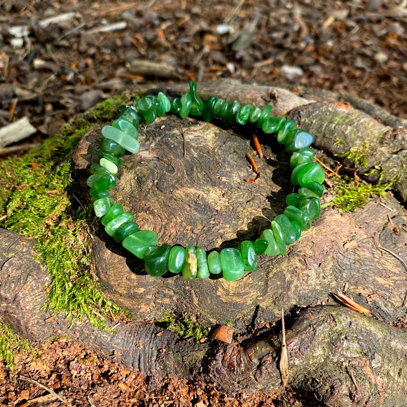 Náramek Nefrit (Jade) - Velikost: L